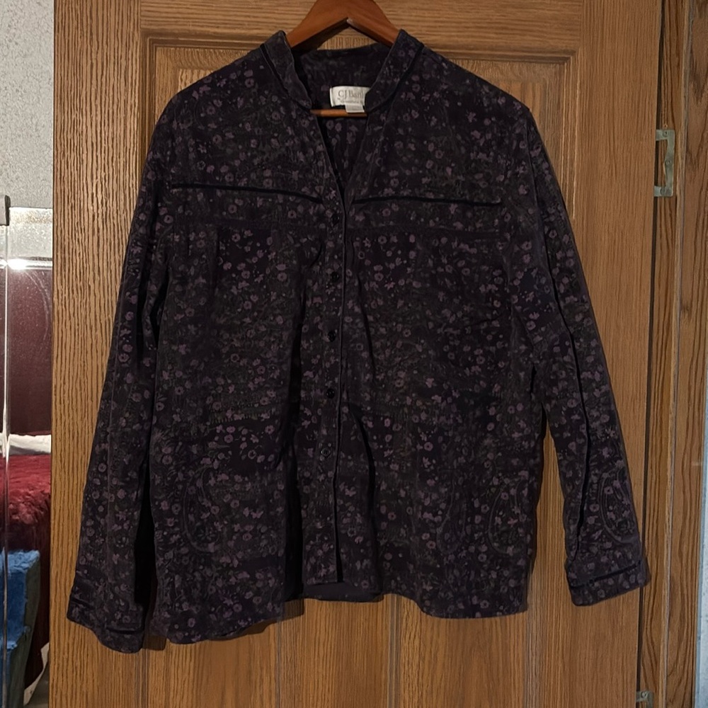 Womens Plus Sz 2X C J Banks Christopher & Banks Corduroy shirt excellent used